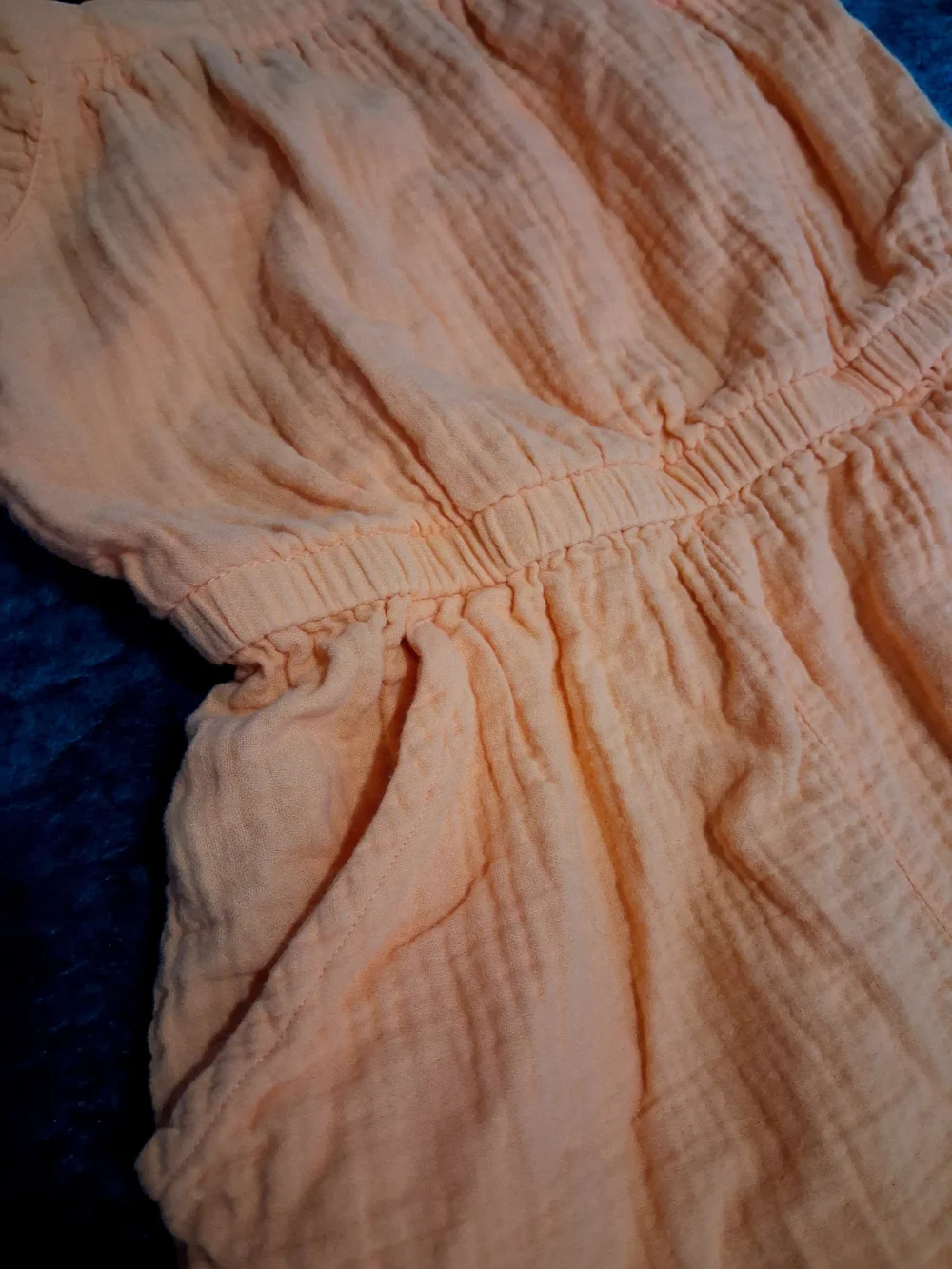 Wonder Nation Orange Shorts Sleeveless Romper Girls 7/8 100% Cotton